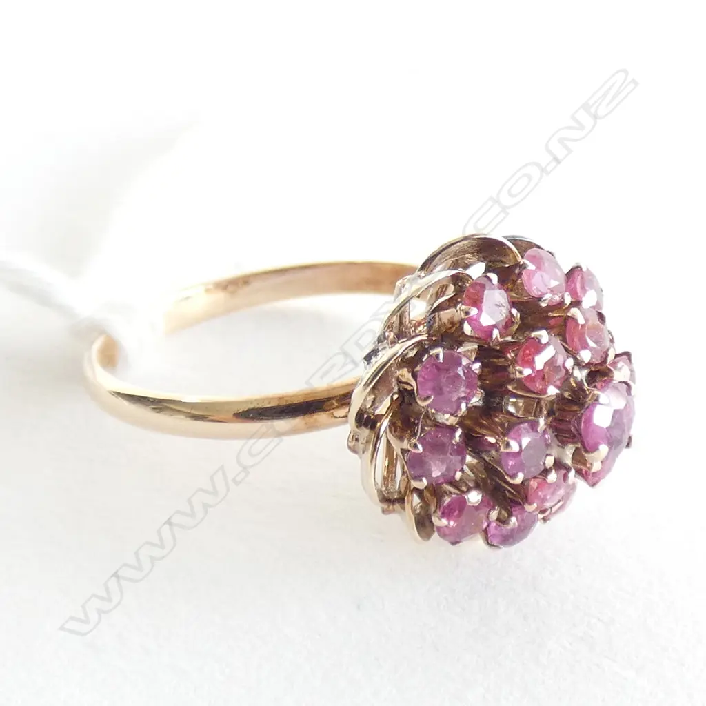 14CT GOLD RUBY PRINCESS RING Image 1++