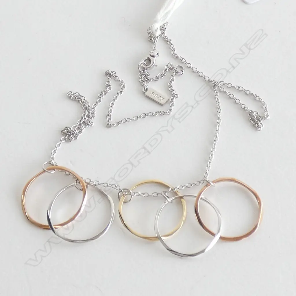 SILVER MULTI CIRCLE NECKLACE Image 1++