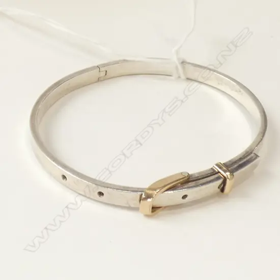 375 GOLD & 925 SILVER BANGLE 