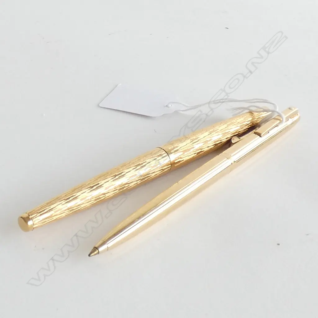 2 GOLD PLATE SHEAFFER PENS Image 1++
