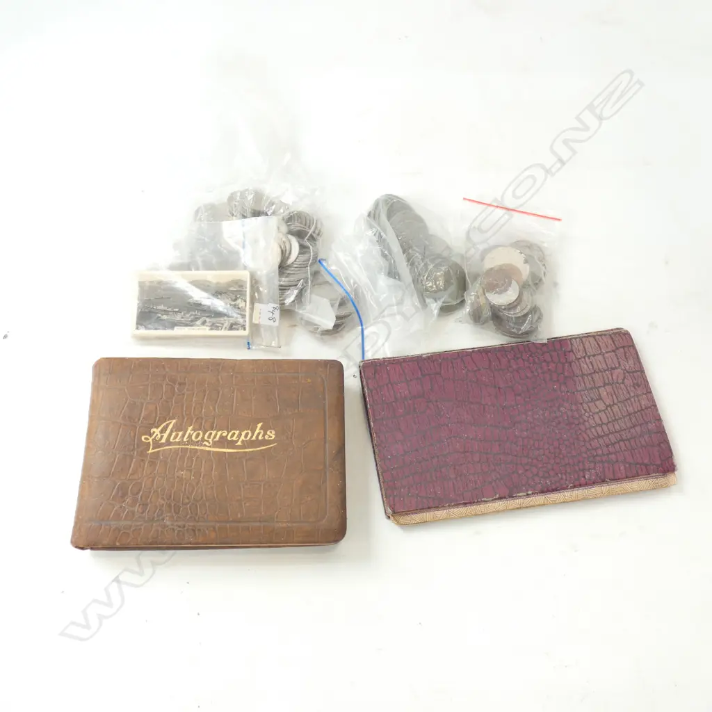 BAG OLD COINS & SILVER VINTAGE SILVER JUBILEE CIGARETTE CARD BOOK WITH CONTENTS ETC.. Image 1++