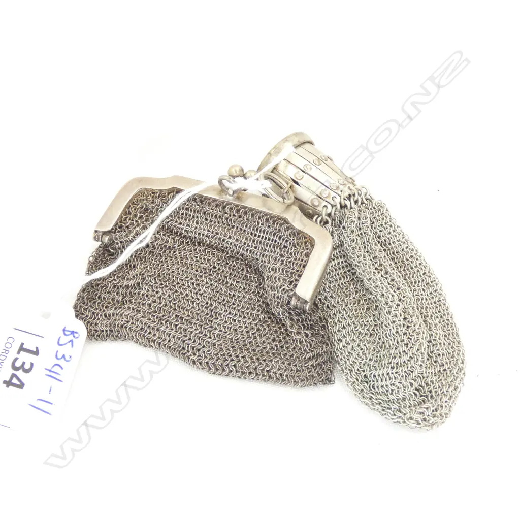 2 SILVER MESH PURSES Image 1++