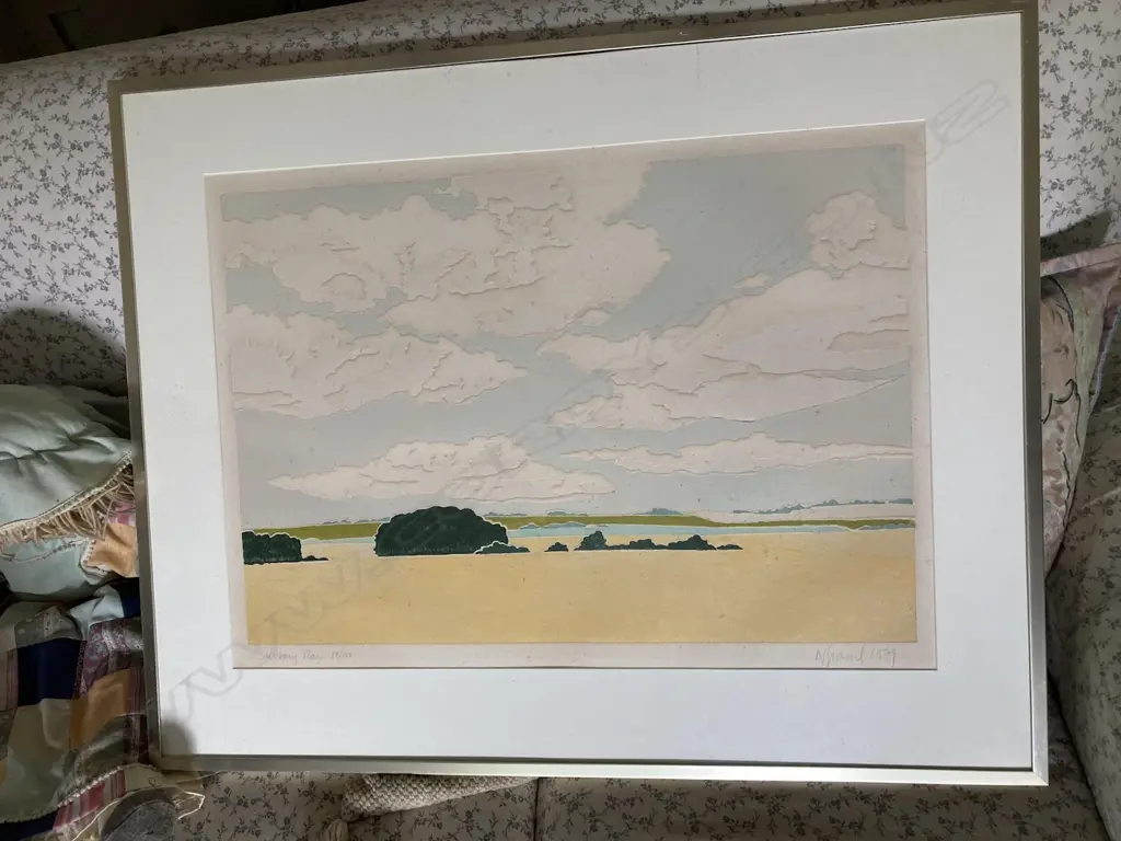 N GROUND? (ARTIST NOT TRACED) SALISBURY PLAIN EMBOSSED PRINT 59/100 SIGNED AND DATED 79 460 X 630 MM Image 1++