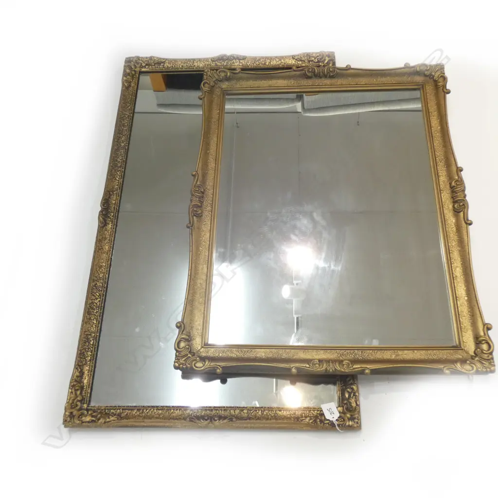 2 GILT FRAMED MIRRORS 870x515mm Image 1++