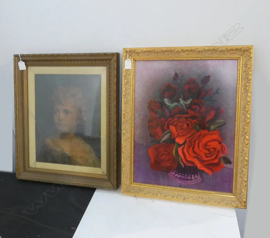 VICTORIAN CHILD LITHOGRAPH AF + H. ENGERER STILL LIFE 1995 450x340mm  Image 1++