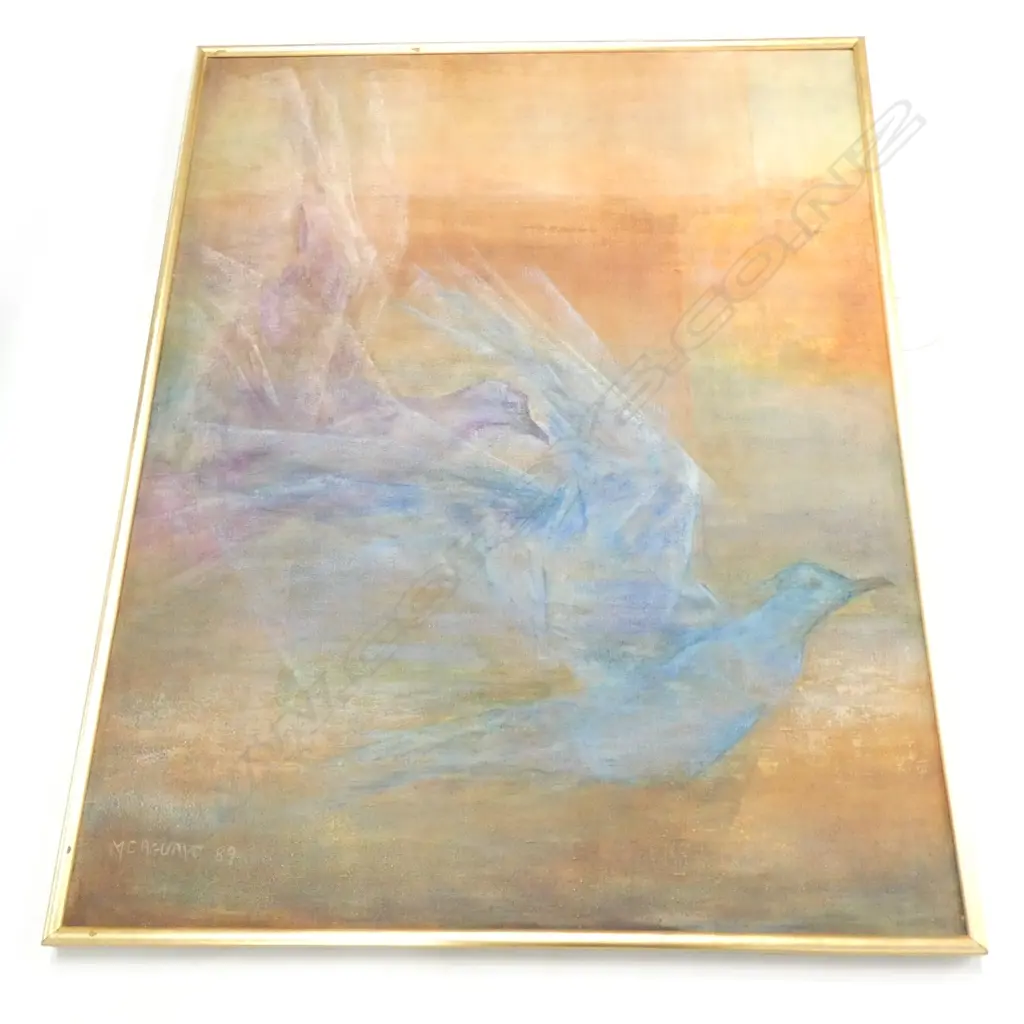MARIA CECILIA AGUAYO HERRERA 'ENSUENO' OIL 1989 890x690mm Image 1++