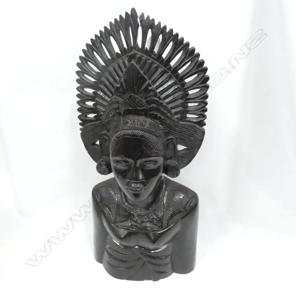 BALINESE FEMALE FIGURE CARVED WOOD  Image 1++