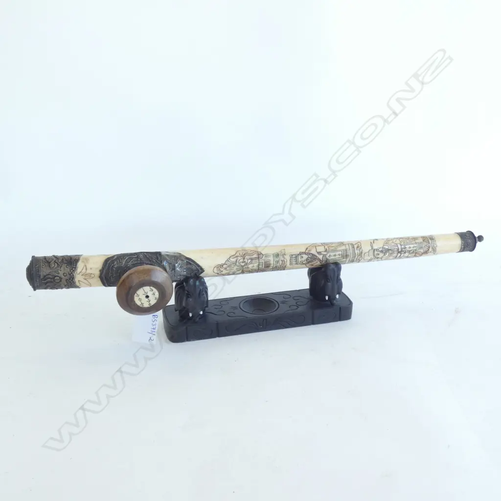CHINESE BONE OPIUM PIPE L.495mm Image 1++