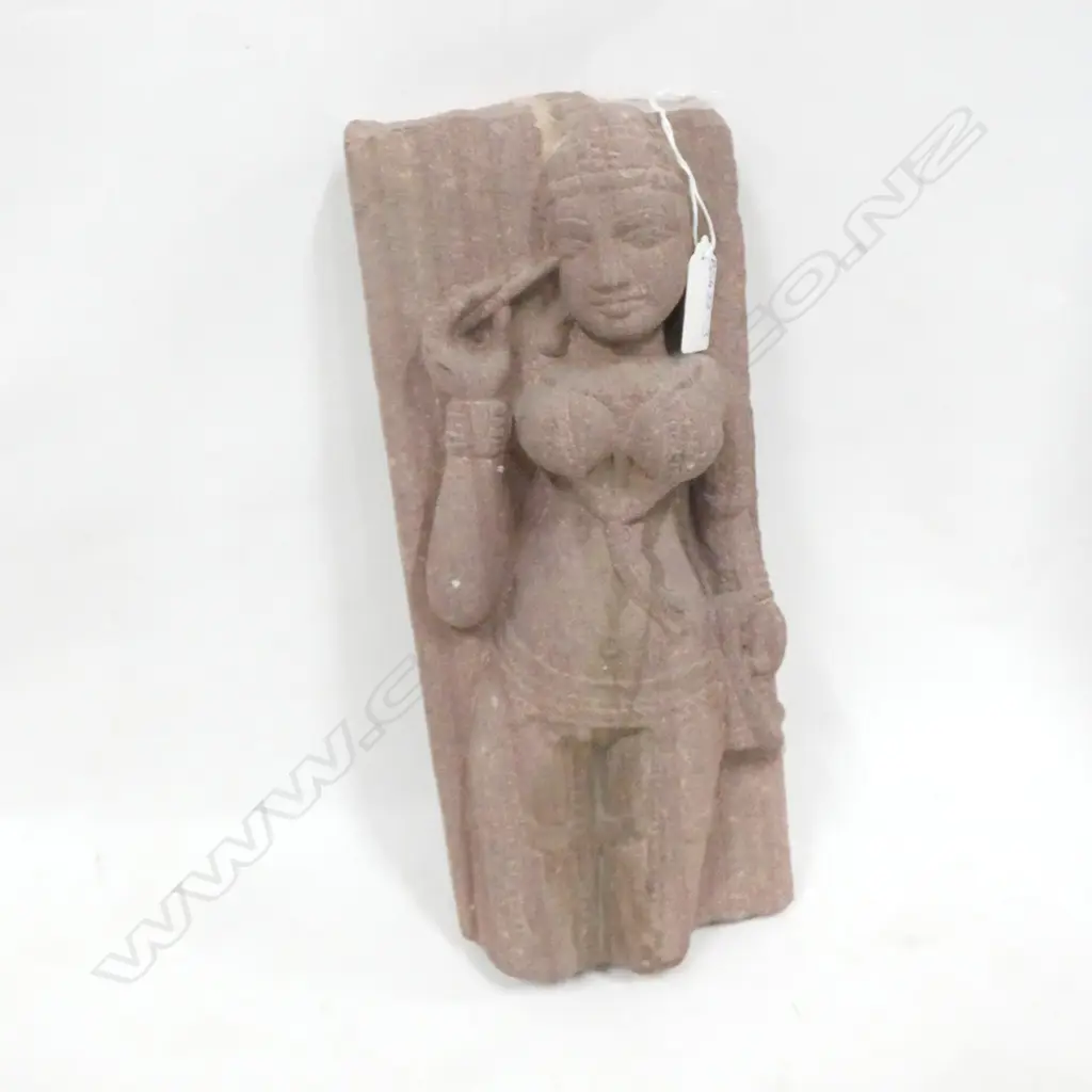 NZ OLD RIVER BED STONE PAVARTI CARVING H. 290MM Image 1++