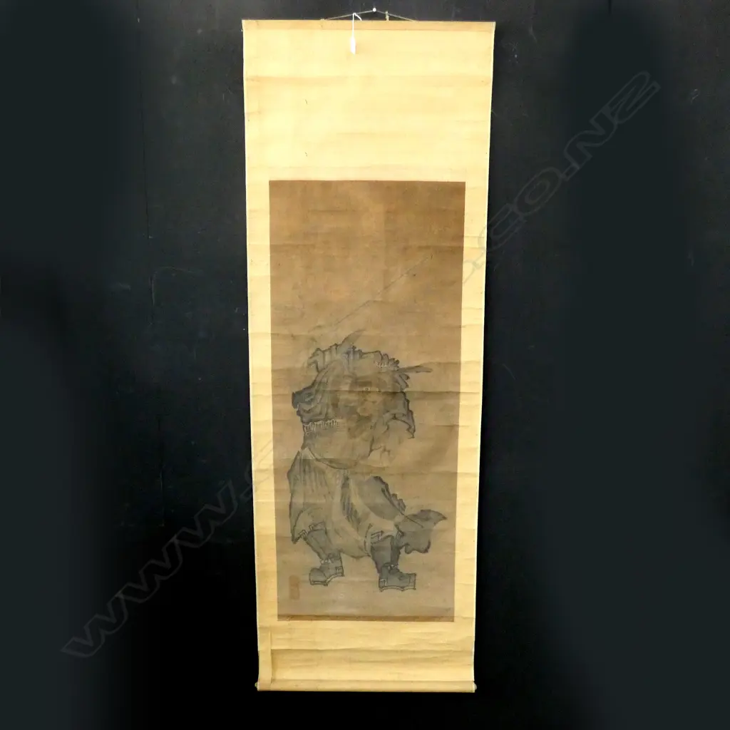 ZHONG KUI - (MYTHOLOGICAL FIGURE) CHINESE SCROLL PAINTING Image 1++