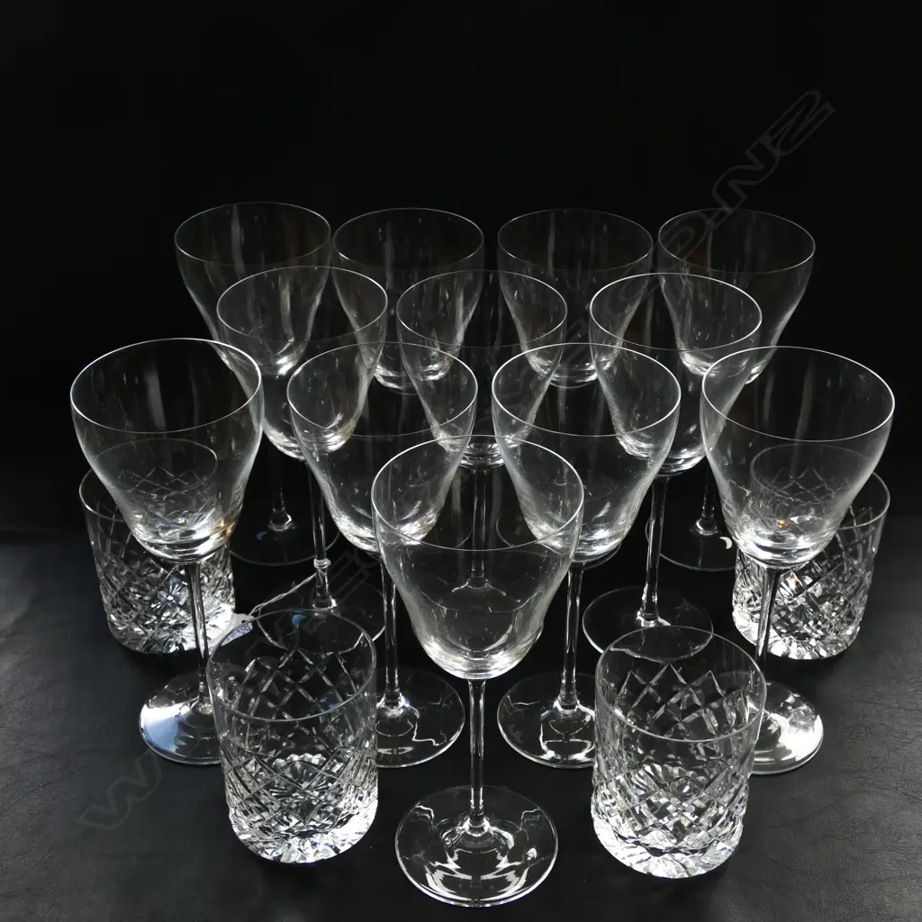 12 ROSENTHAL CRYSTAL WINE GLASSES H. 193MM + 4 TUMBLERS Image 1++