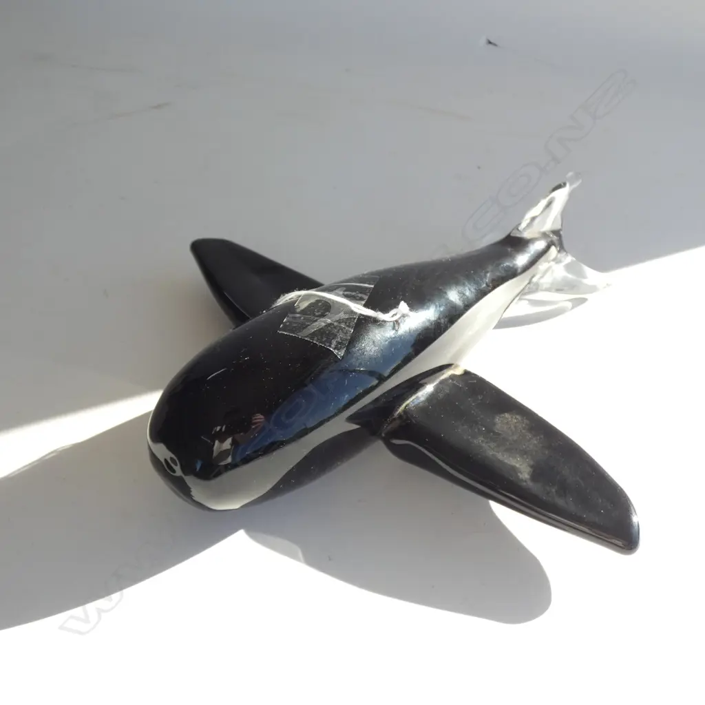 ART GLASS BLACK AEROPLANE L.240mm Image 1++