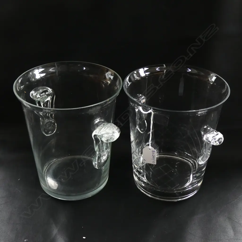 2 CRYSTAL CHAMPAGNE BUCKETS H.210mm Image 1++