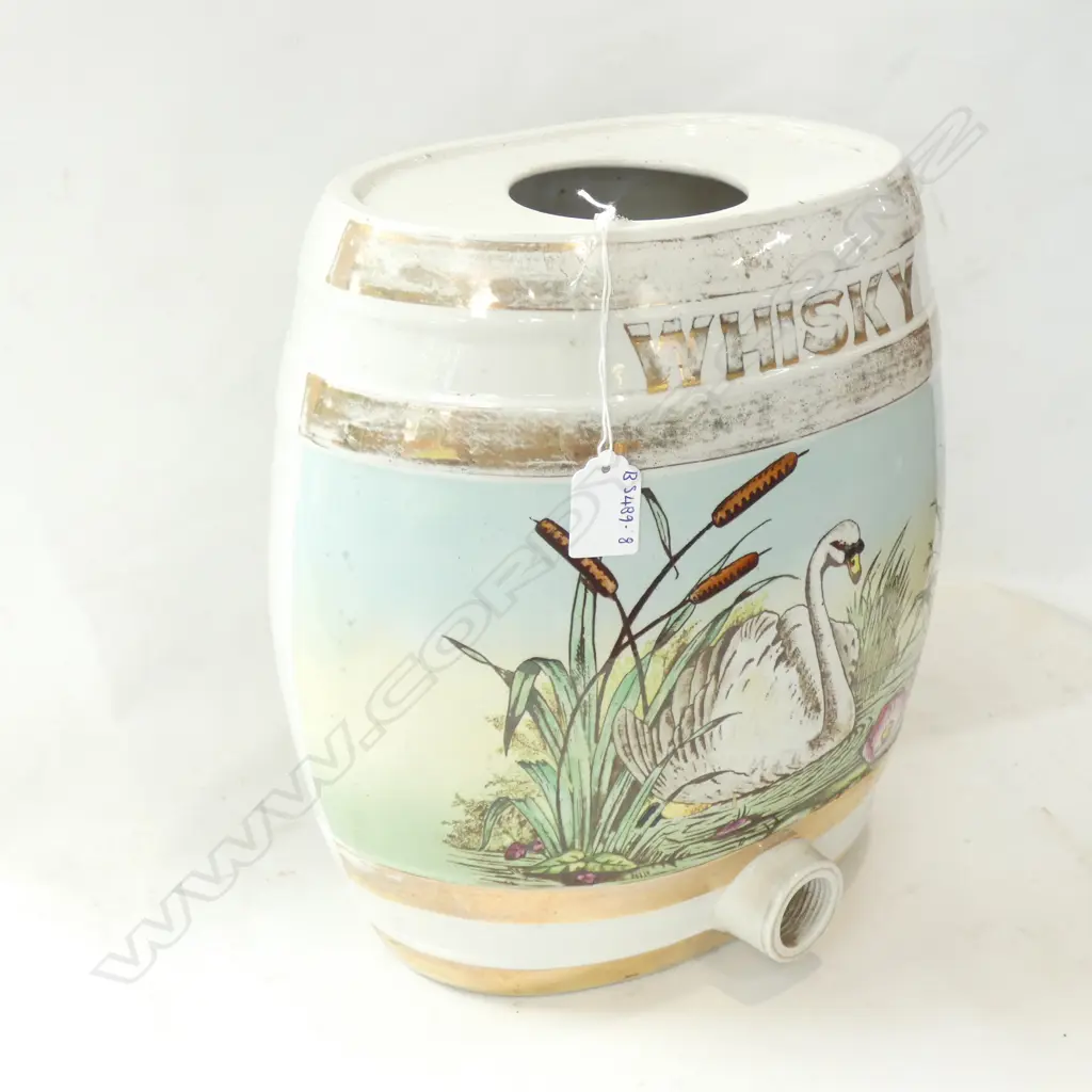 VINTAGE EARTHENWARE WHISKY BARREL  Image 1++
