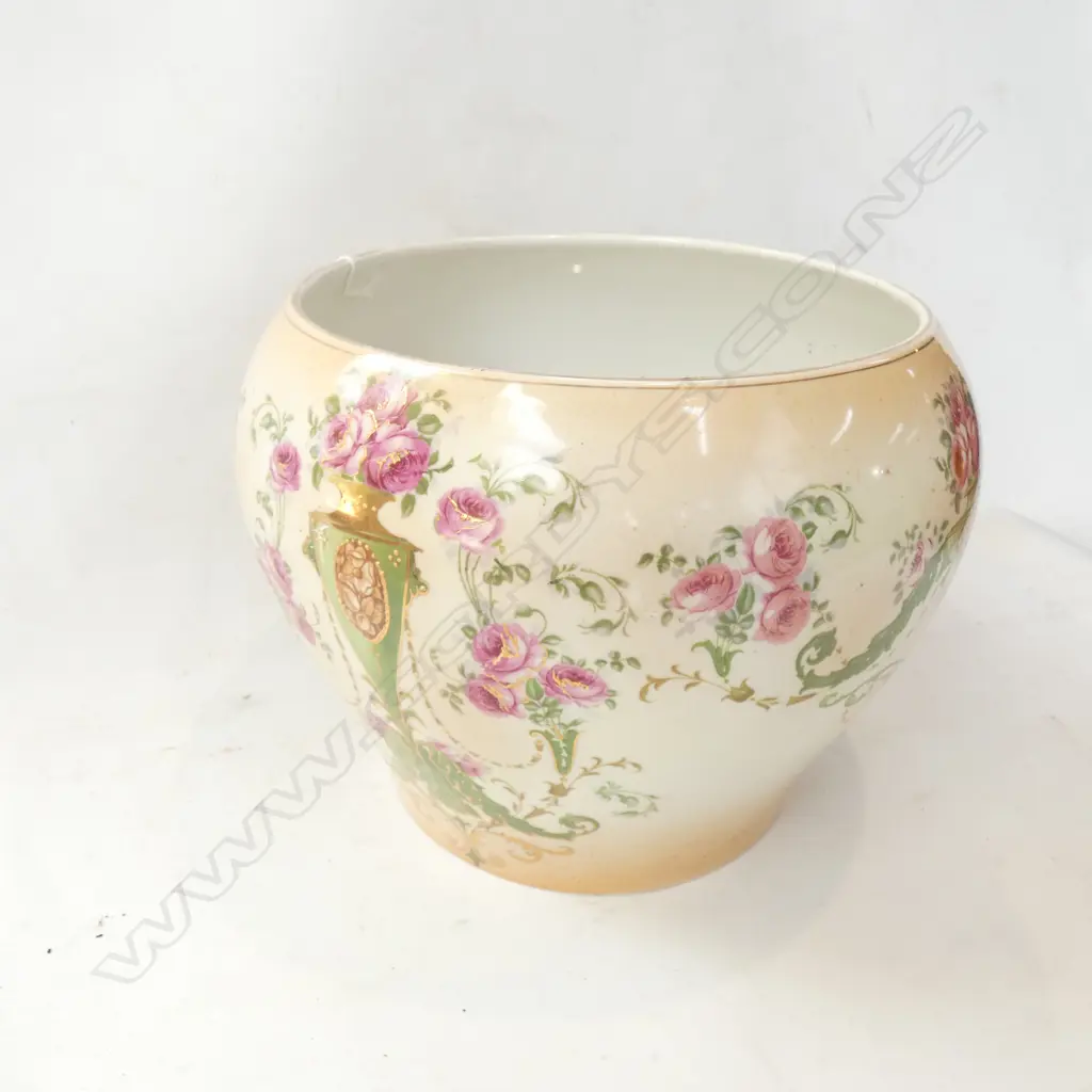 LG ROYAL WINTONIA FAIENCE ART NOUVEAU JARDINIERE H. 215MM Image 1++
