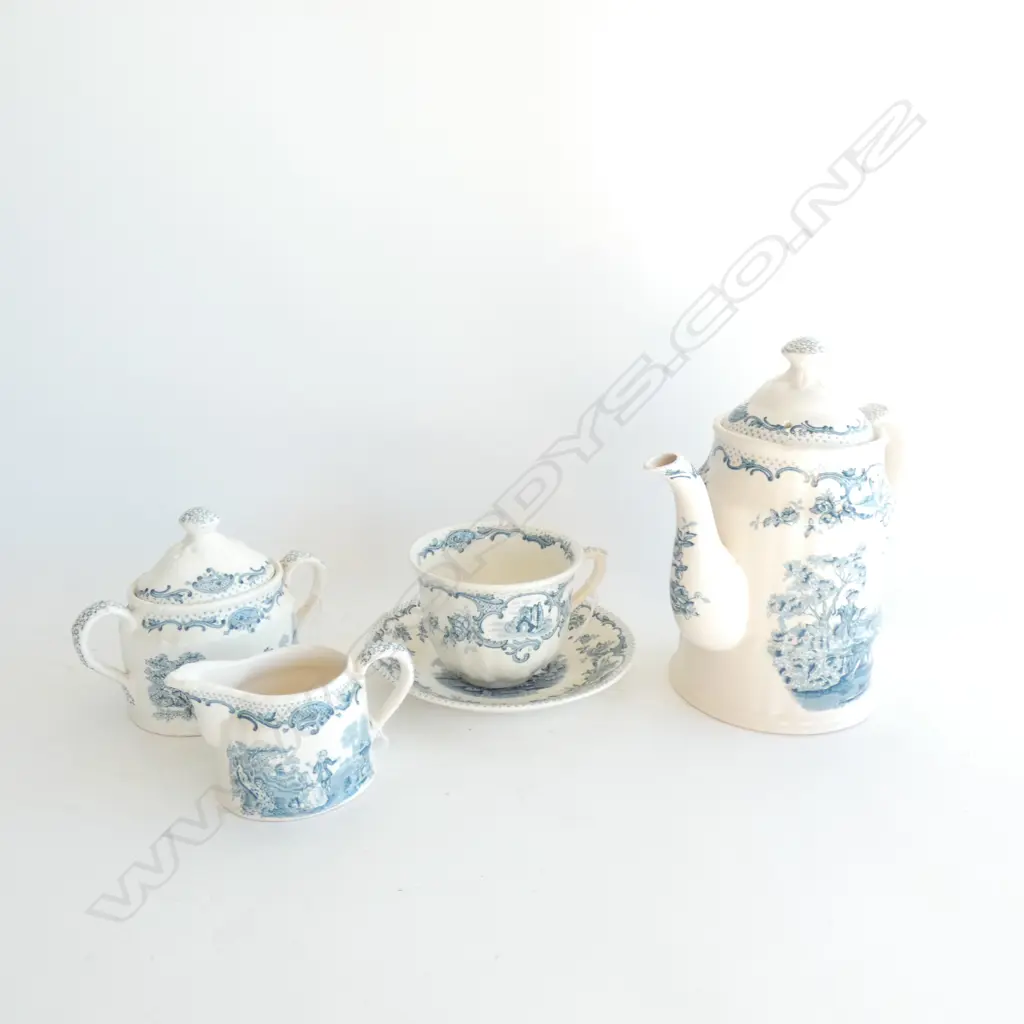 MASONS IRONSTONE 3 PCS COFFEE SET, C&S, ROMANTIC PATTERN Image 1++