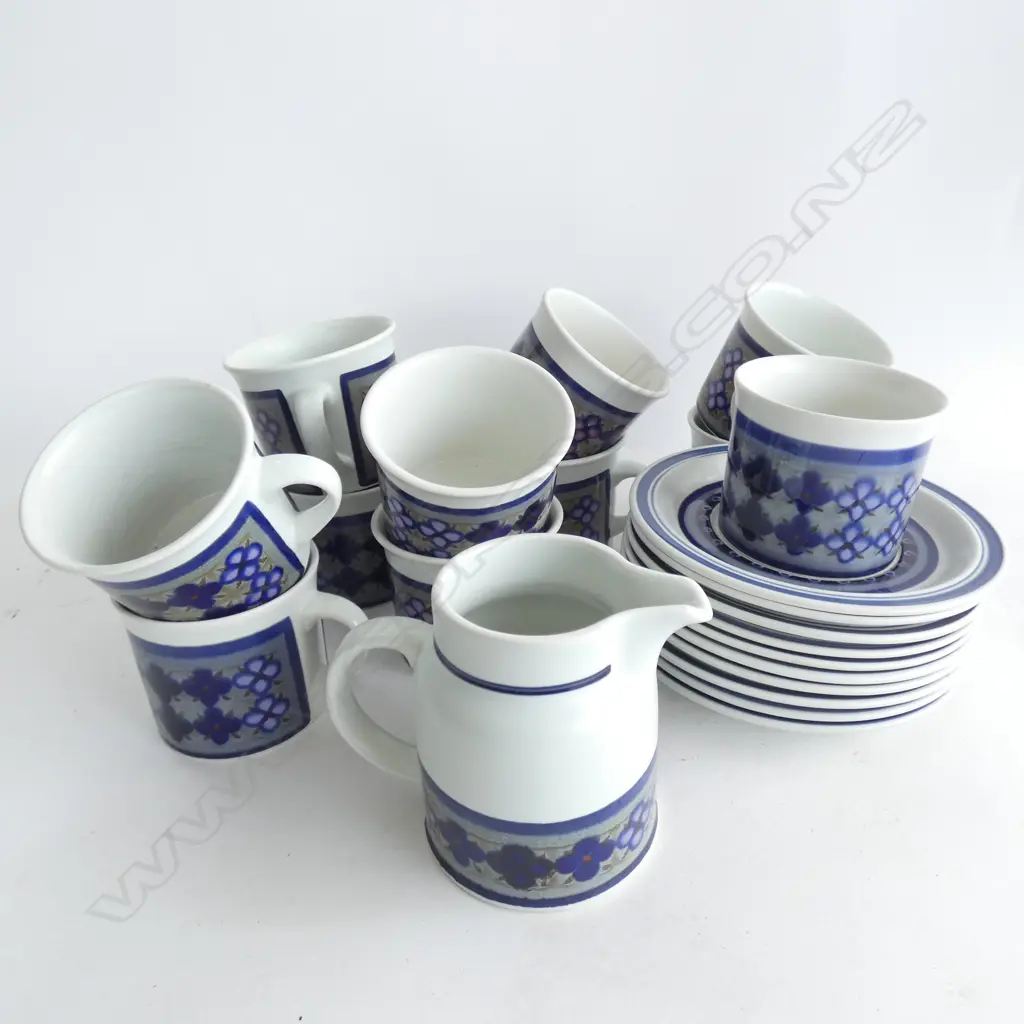 ROYAL DOULTON LAMBETHWARE 'TANGIER' 22PC TEA SET ... Image 1++