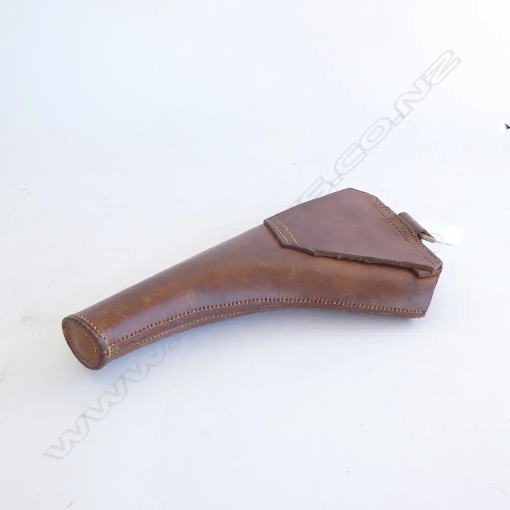 OLD STITCHED LEATHER PISTOL HOLSTER Image 1++