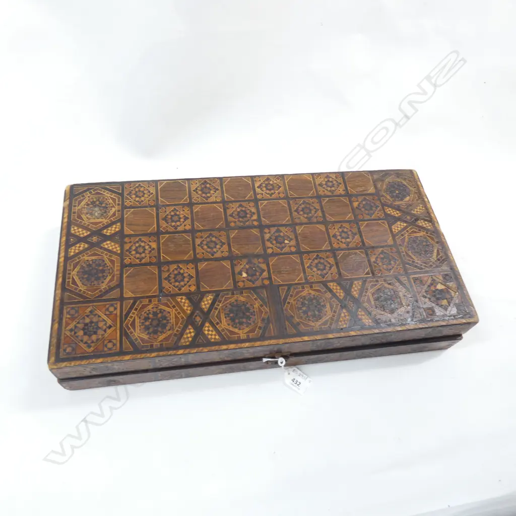 MIDDLE EASTERN INLAID GAMES BOX A/F L.500mm Image 1++