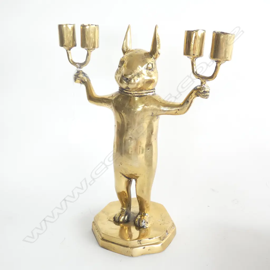 BRASS BUNNY CANDLE HOLDERS H.280mm Image 1++