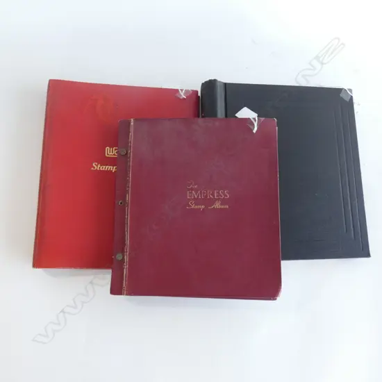 STAMPS; WORLD COLLECTION IN 3 ALBUMS