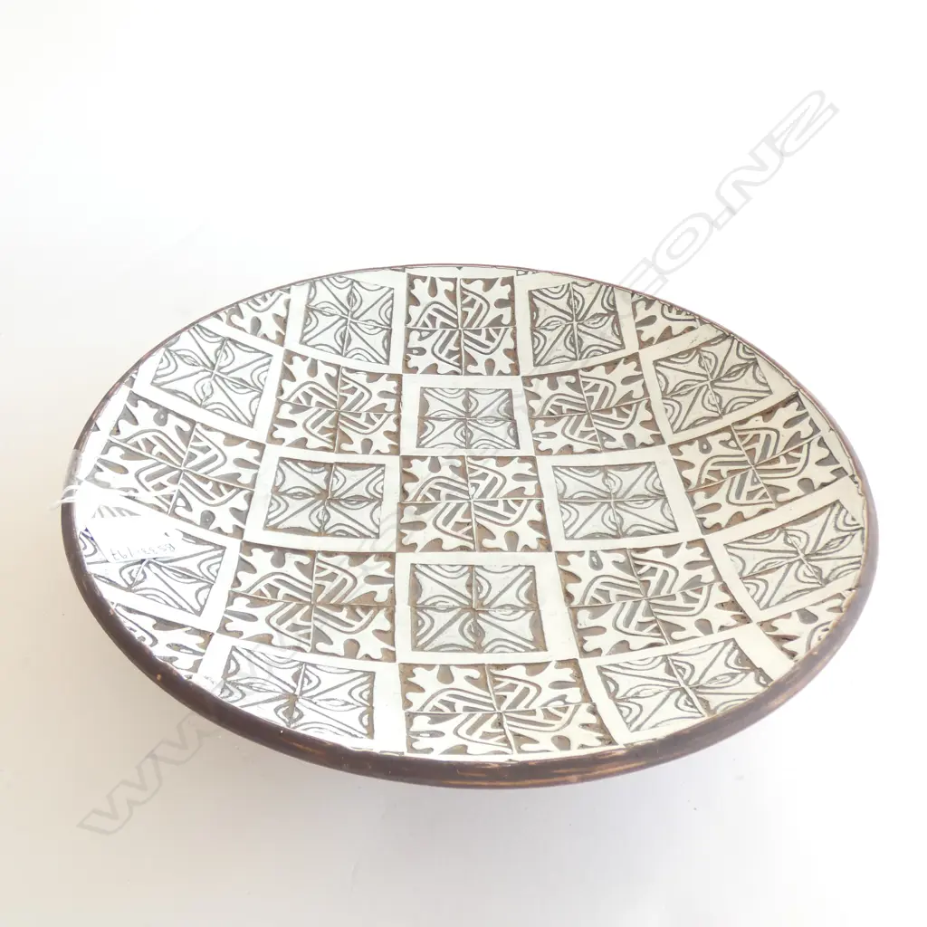STEVEN SCHOLEFIELD ROCKET POTTERY STONEWARE PLATTER 340mm dia  Image 1++