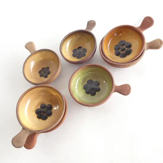 7 WINCHCOMBE POTTERY RAMEKINS 95mm dia