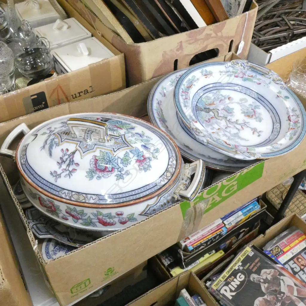 BOX LOT BURSLEM VICTORIAN CHINA ETC Image 1++