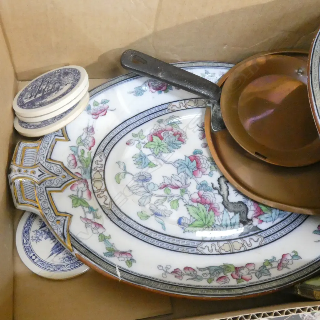 BOX LOT BURSLEM VICTORIAN CHINA ETC Image 1++