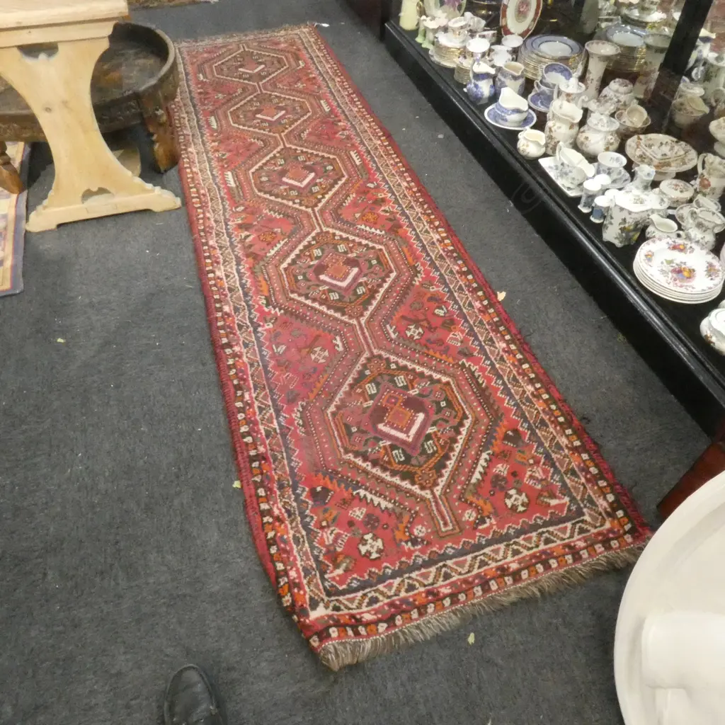 HAND KNOTTED ALL WOOL IRANIAN TRIBAL RUNNER... Image 1++