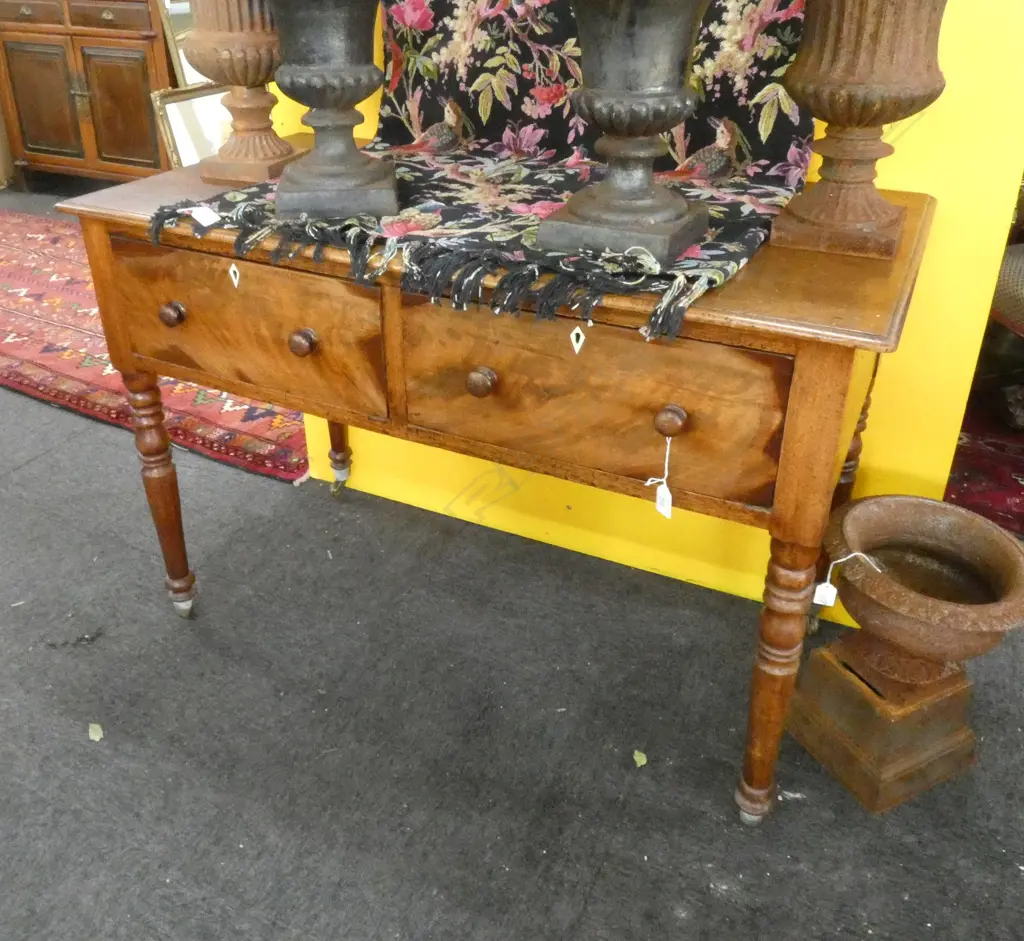 EARLY VICTORIAN MAHOGANY HALL TABLE H750 W1070 D540 Image 1++