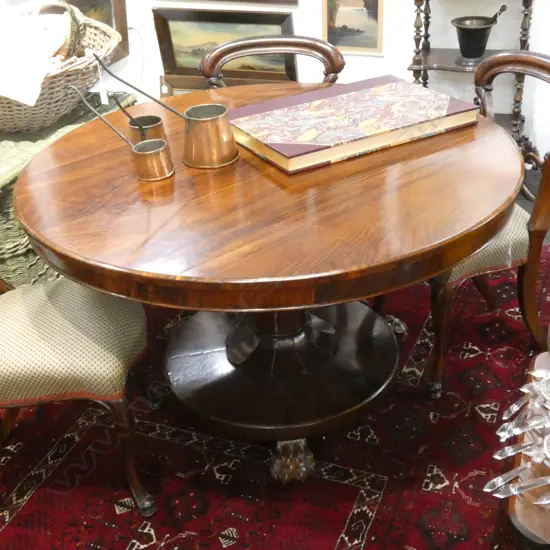 ANTIQUE WILLIAM IV ROSEWOOD TABLE 1200mm dia