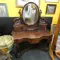 MAHOGANY VICT SHAPED FRONT DRESSING TABLE & MIRROR L 1190MM Image 1++