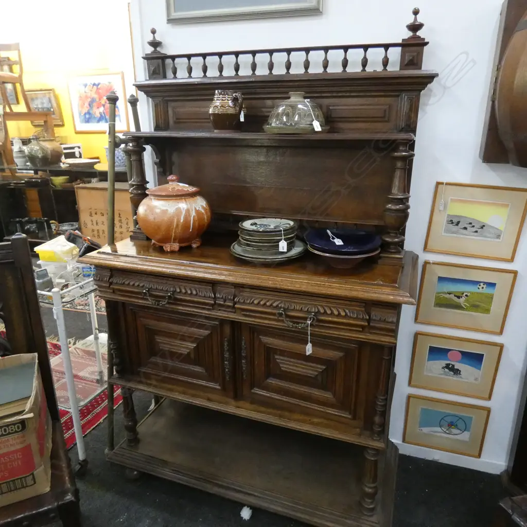 CONTINENTAL OAK 2 SECTION SIDEBOARD 1140 X 475MM Image 1++