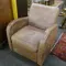 OLD BROWN LEATHER 'HALO' CLUB CHAIR Image 1++