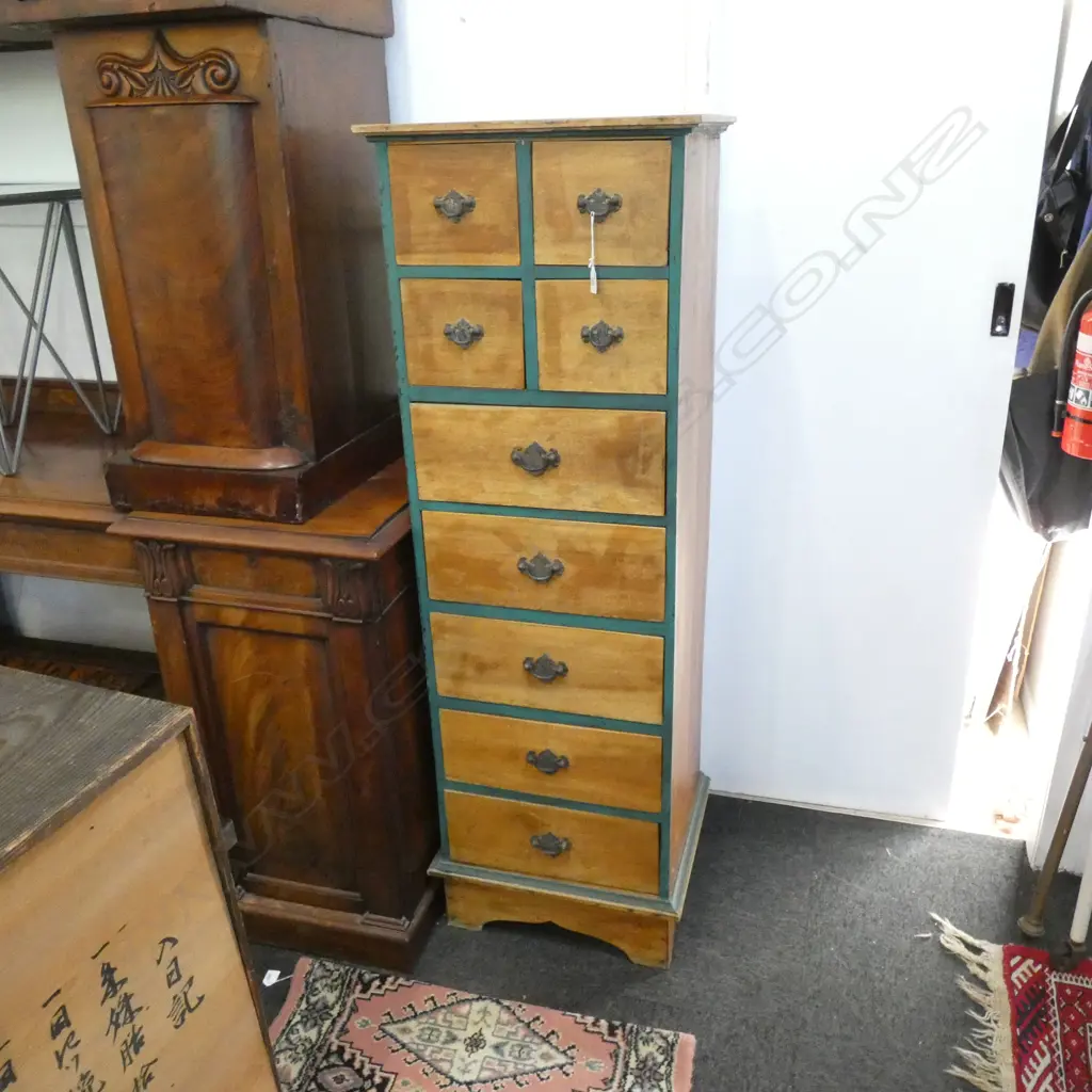 FRENCH STYLE 9 DRAWER CHEST 500 X 420 X 1510MM Image 1++
