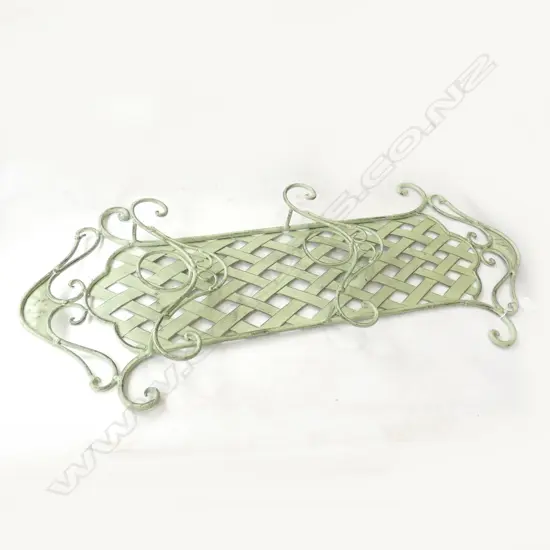 GREEN PAINTED METAL LETTER RACK  770 X 355MM