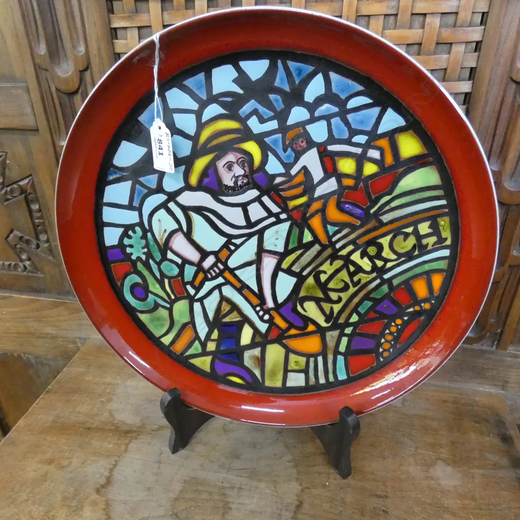 POOLE “MEDIEVAL” CALENDAR PLATE MARCH…SIGNED Image 1++