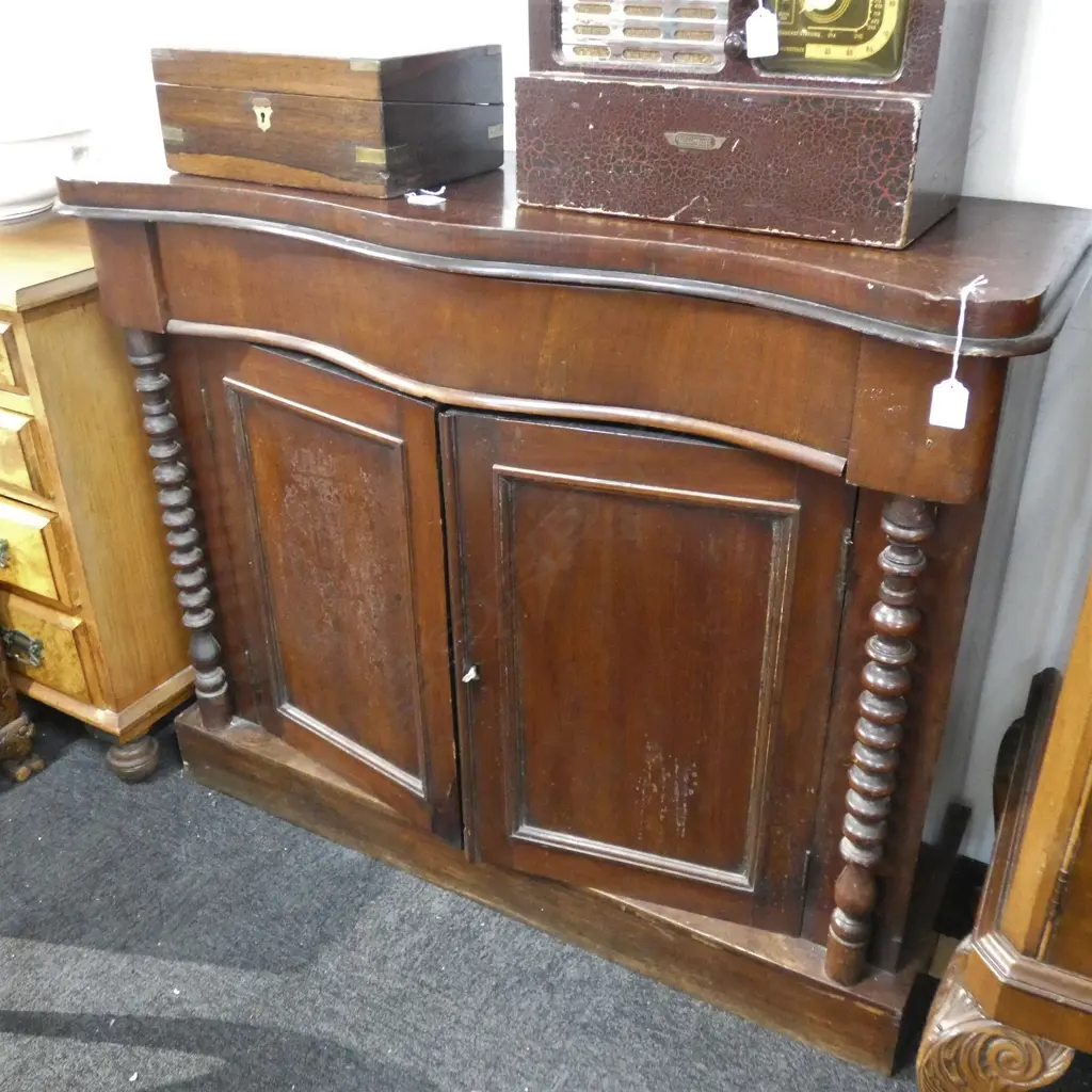 VICT MAHOGANY CHIFFONIER, NO BACK A/F Image 1++
