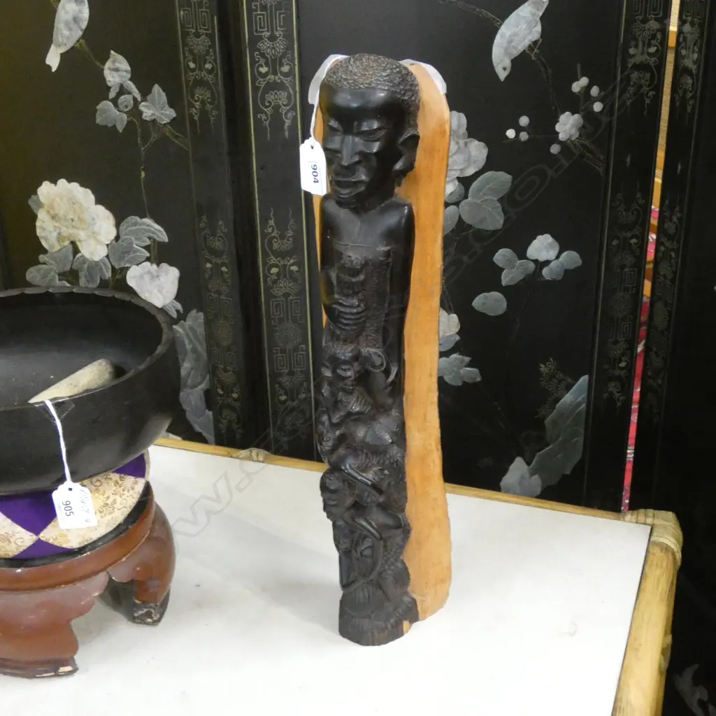 EBONY AFRICAN WOOD CARVING H.425mm  Image 1++