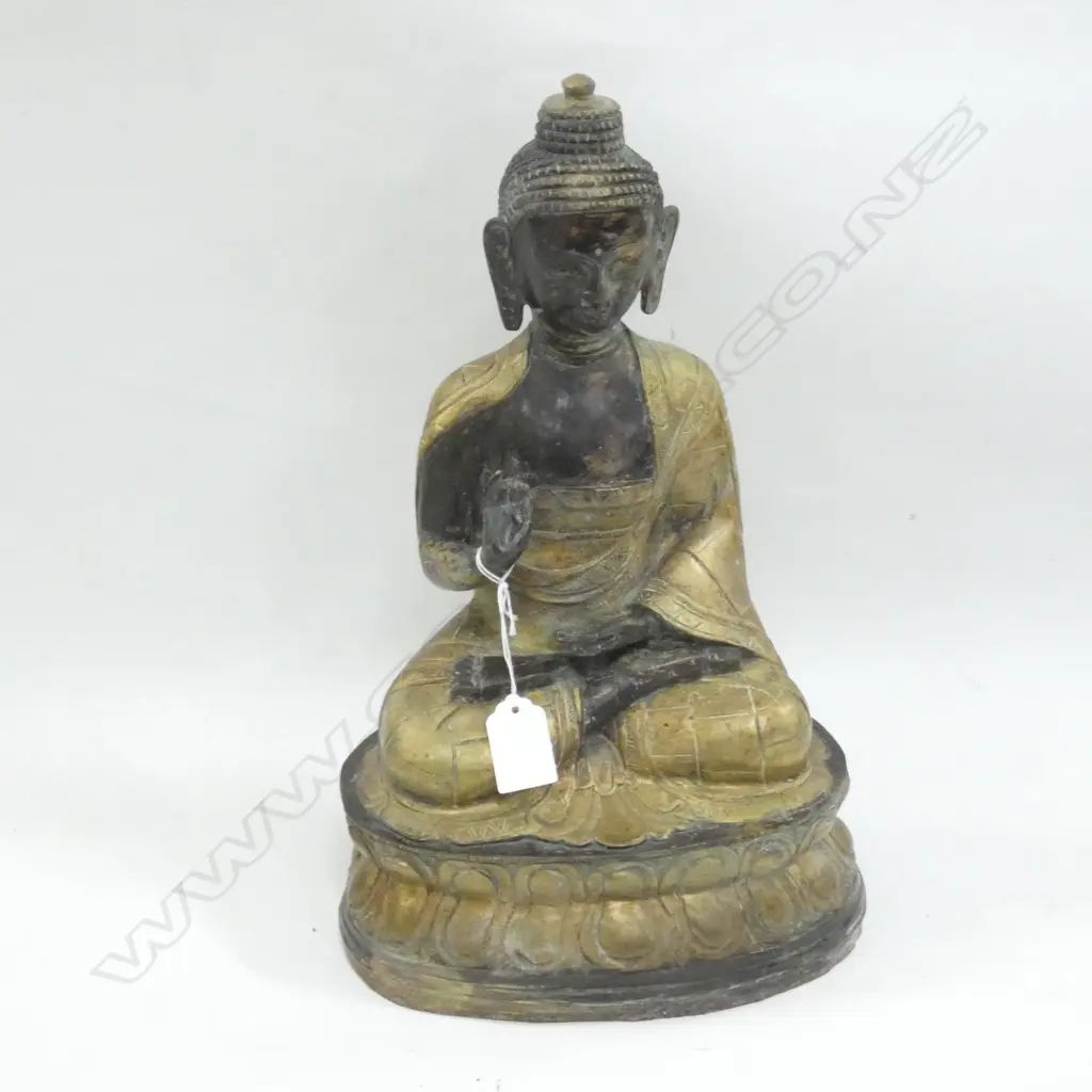 GILDED BRONZE SEATED BUDDHA H.350mm Image 1++