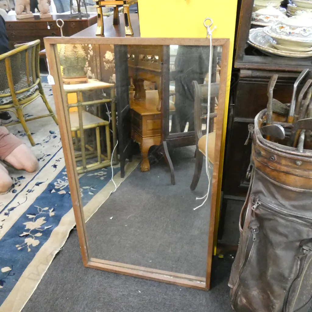LG WOODEN FRAMED WALL MIRROR 1010 X 640MM Image 1++