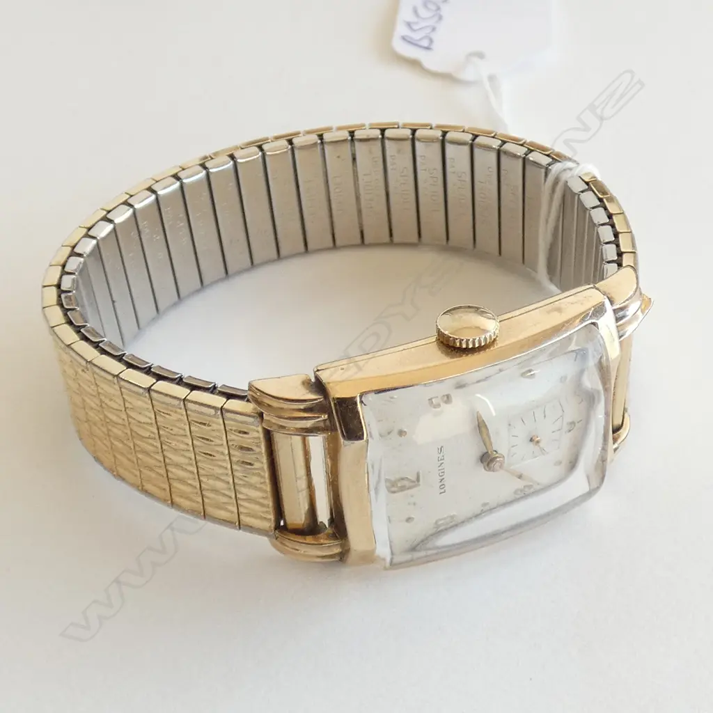 1940'S LONGINES GOLD PLATE GENTS WATCH ORIG BOX Image 1++