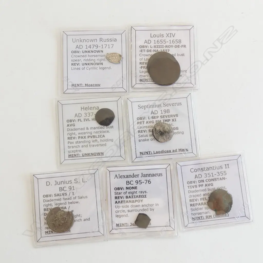 7 ANCIENT WORLD COINS INCLS 'HELENA 337-340 ETC Image 1++