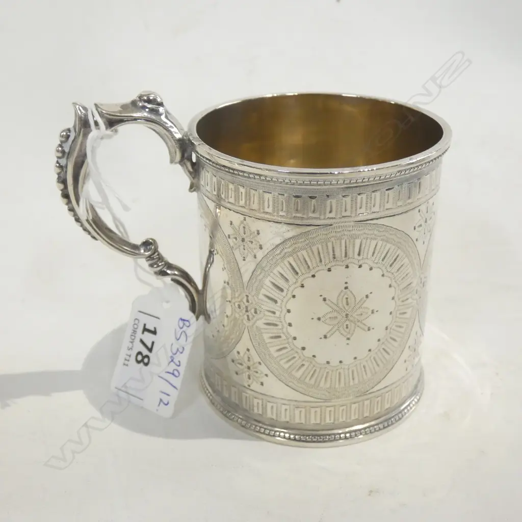 STG SILVER CHRISTENING MUG, B'HAM 1872 137 GRAMS Image 1++