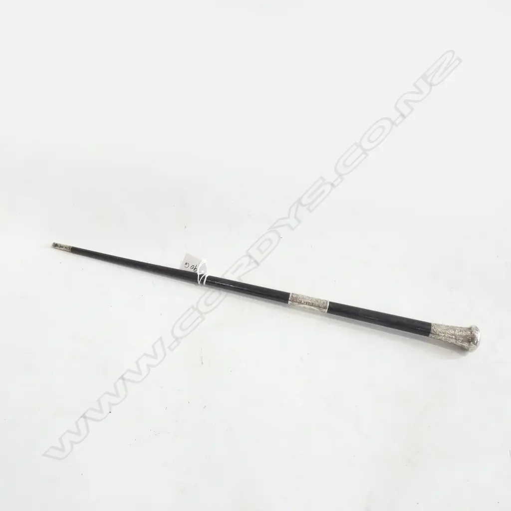 SWAGGER STICK; LONDON 1927 SILVER MOUNT L.510mm Image 1++
