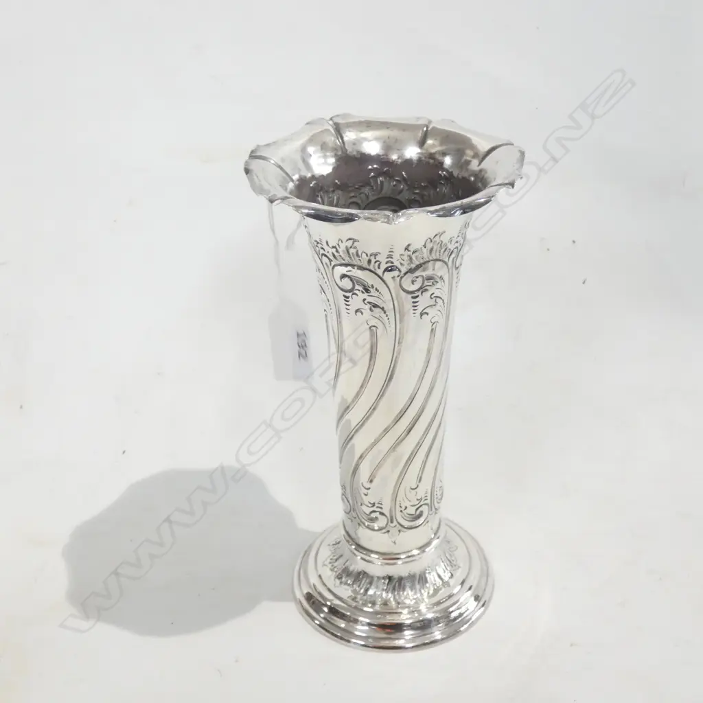 LARGE STG SILVER VASE, SHEFFIELD 1900 H.225mm 302 GRAMS Image 1++