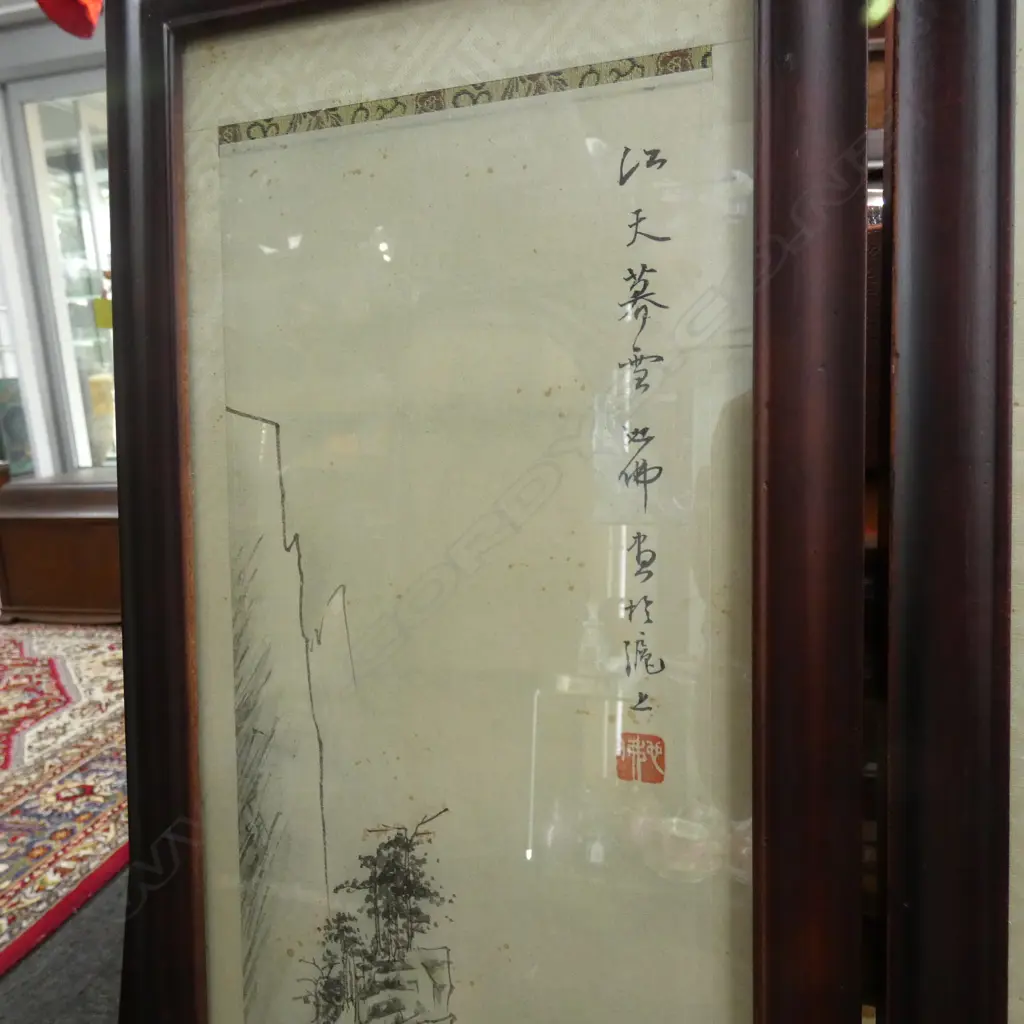 4 CHINESE PAINTED PANELS BY HUYAFO. FRAMED Image 1++