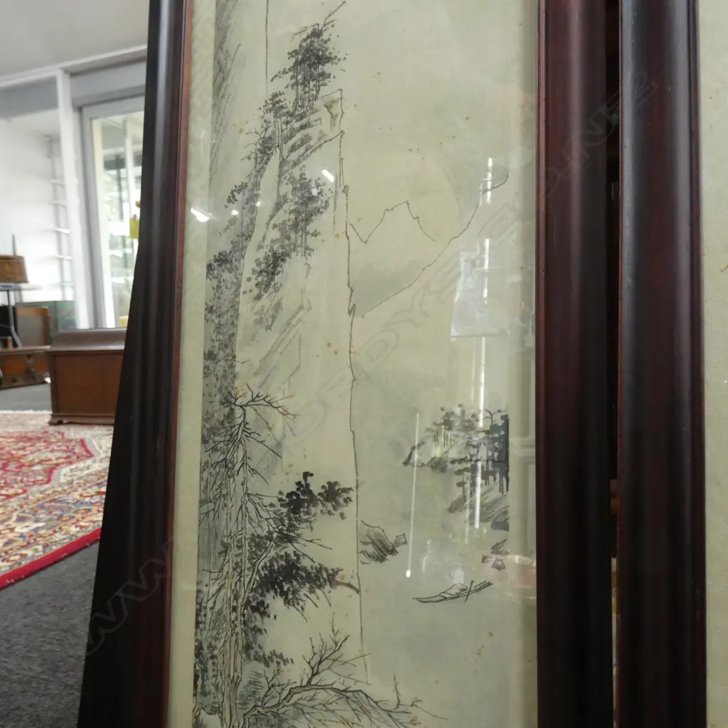 4 CHINESE PAINTED PANELS BY HUYAFO. FRAMED Image 1++