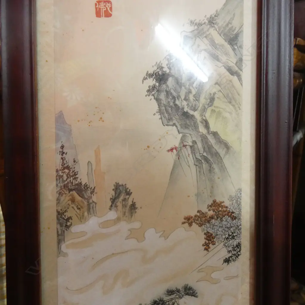 4 CHINESE PAINTED PANELS BY HUYAFO. FRAMED Image 1++